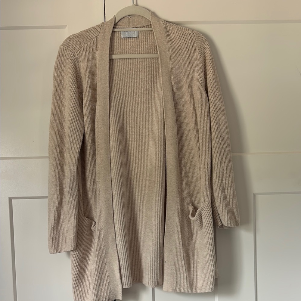 Talbots Cream Cardigan Sweater Classic Knit